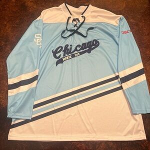 Chicago White Sox Light Blue & White Jersey Hockey-Style Shirt